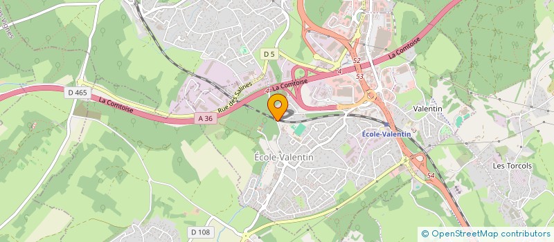 localisation de l'entreprise ASSOCIATION SPORTIVE D'ECOLE VALENTIN  ECOLE-VALENTIN