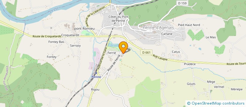 localisation de l'entreprise ASSOCIATION SPORTIVE D'ETABLISSEMENT D'ENSEIGNEMENT DU SECOND DEGRE  PENNE-D'AGENAIS