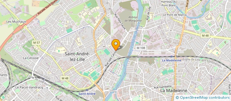 localisation de l'entreprise ASSOCIATION SPORTIVE DALKIA NORD-OUEST  SAINT-ANDRE