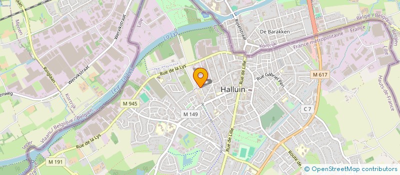 localisation de l'entreprise ASSOCIATION SPORTIVE DE BADMINTON  HALLUIN