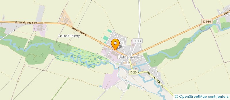 localisation de l'entreprise ASSOCIATION SPORTIVE DE BETHENIVILLE  BETHENIVILLE