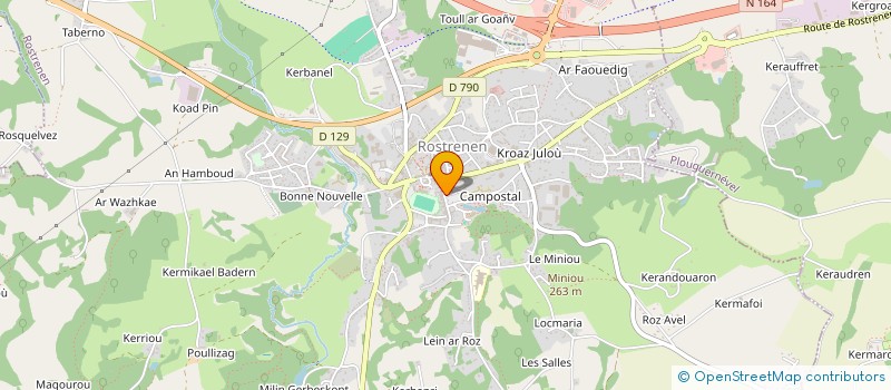 localisation de l'entreprise ASSOCIATION SPORTIVE DE CAMPOSTAL  ROSTRENEN