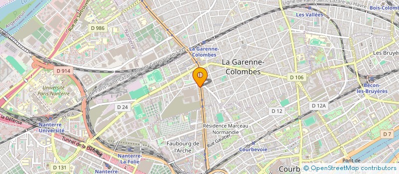 localisation de l'entreprise ASSOCIATION SPORTIVE DE CHARLEBOURG à LA GARENNE-COLOMBES
