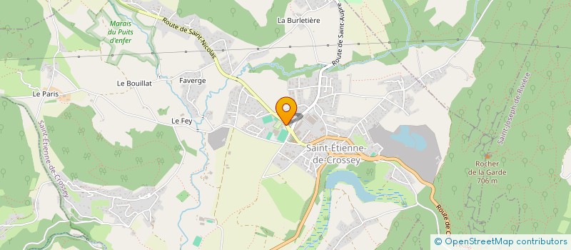 localisation de l'entreprise ASSOCIATION SPORTIVE DE CROSSEY FOOTBALL  SAINT-ETIENNE-DE-CROSSEY