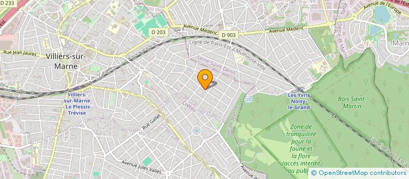 localisation de l'entreprise ASSOCIATION SPORTIVE DE FOOTBALL DES LUATS à VILLIERS-SUR-MARNE