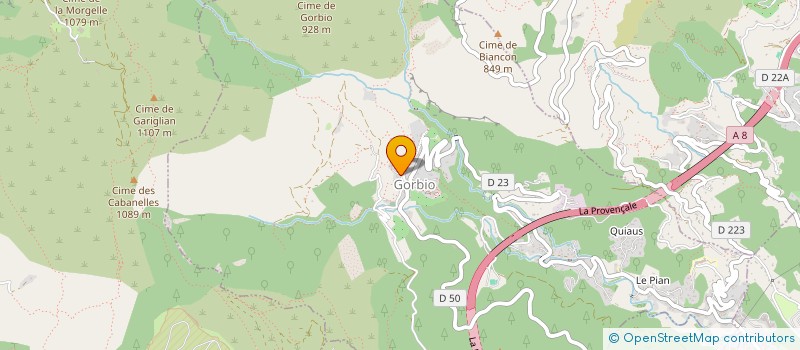 localisation de l'entreprise ASSOCIATION SPORTIVE DE GORBIO  GORBIO
