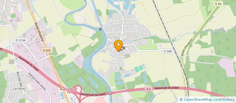 localisation de l'entreprise ASSOCIATION SPORTIVE DE GURGY FOOTBALL  GURGY