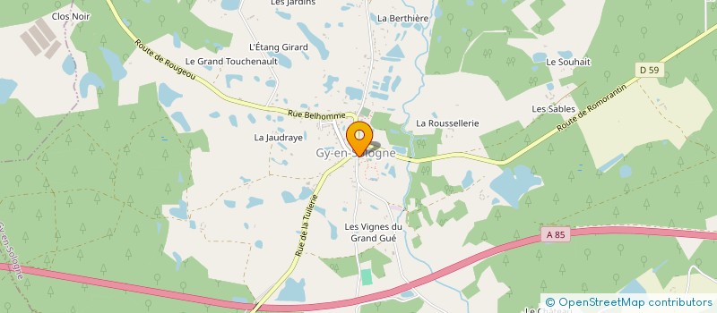 localisation de l'entreprise ASSOCIATION SPORTIVE DE GY EN SOLOGNE  GY-EN-SOLOGNE