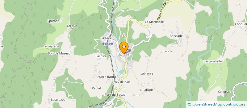 localisation de l'entreprise ASSOCIATION SPORTIVE DE GYM BOISSETOISE à BOISSET