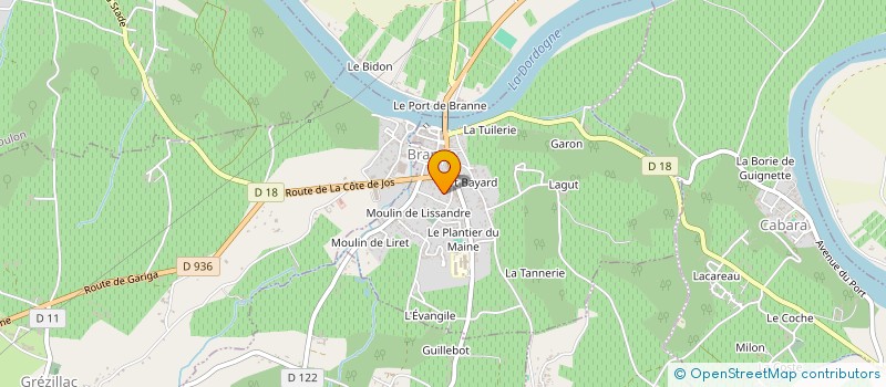 localisation de l'entreprise ASSOCIATION SPORTIVE DE HANDBALL BRANNAIS  BRANNE