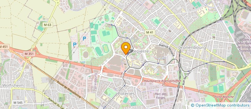 localisation de l'entreprise ASSOCIATION SPORTIVE DE HAUTEPIERRE  STRASBOURG