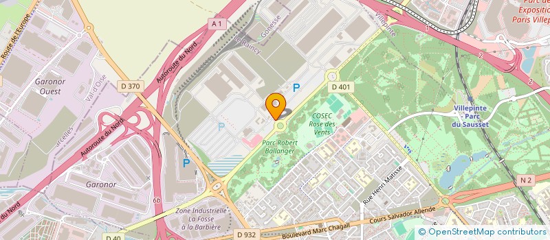 localisation de l'entreprise ASSOCIATION SPORTIVE DE KARTING ROSNY 93 à AULNAY-SOUS-BOIS