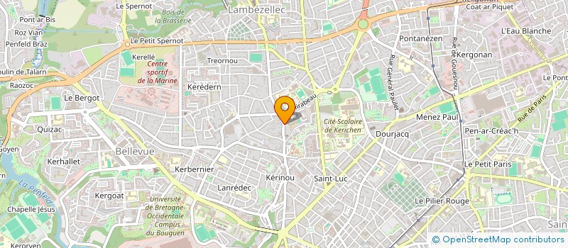 localisation de l'entreprise ASSOCIATION SPORTIVE DE KERINOU à BREST