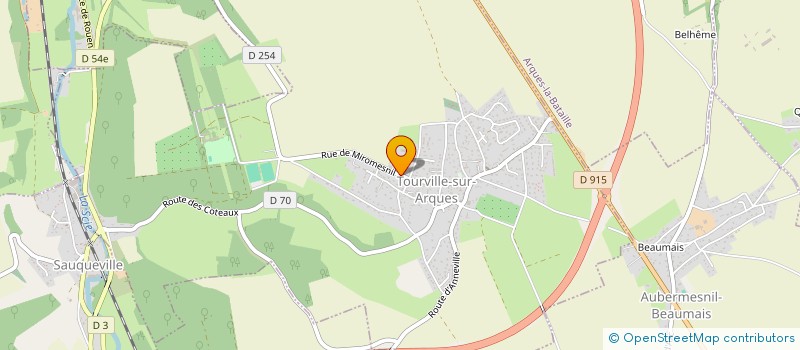 localisation de l'entreprise ASSOCIATION SPORTIVE DE KUNG FU WU SHU  TOURVILLE-SUR-ARQUES