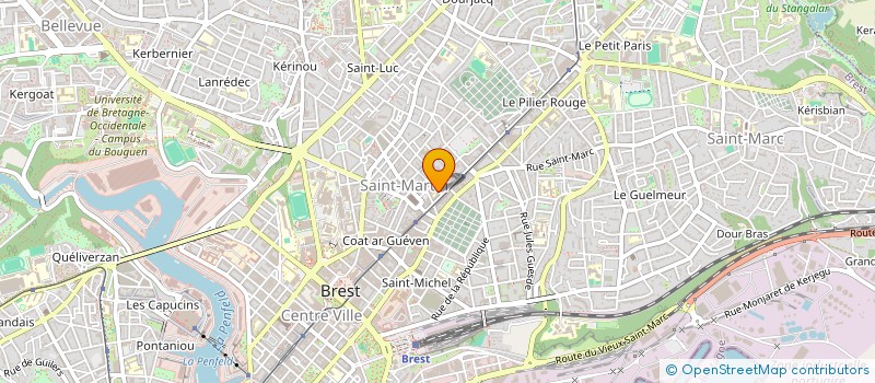 localisation de l'entreprise ASSOCIATION SPORTIVE DE L'ECOLE BUGEAUD à BREST