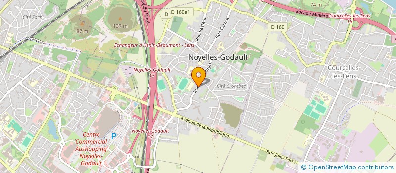 localisation de l'entreprise ASSOCIATION SPORTIVE DE L'ECOLE CURIE  NOYELLES-GODAULT