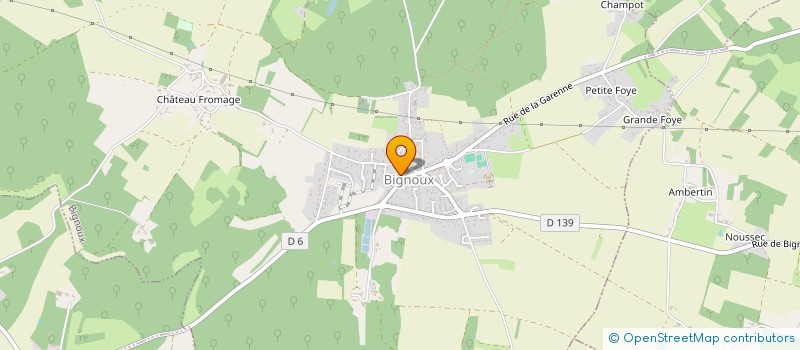 localisation de l'entreprise ASSOCIATION SPORTIVE DE L'ECOLE DE BIGNOUX  BIGNOUX