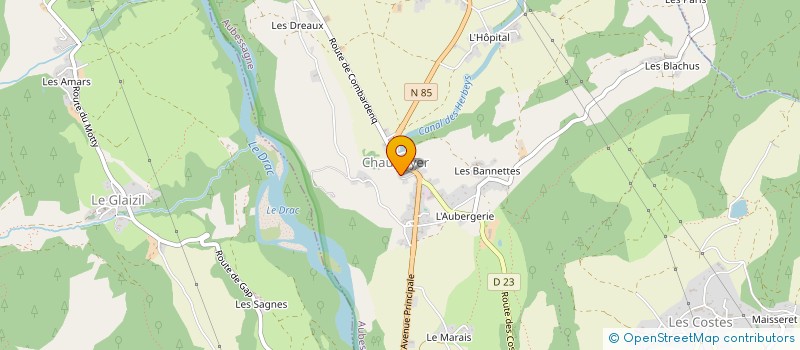 localisation de l'entreprise ASSOCIATION SPORTIVE DE L'ECOLE DE CHAUFFAYER  AUBESSAGNE