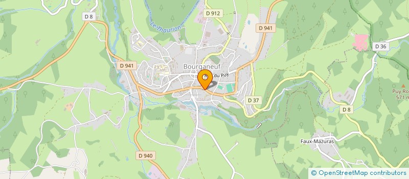 localisation de l'entreprise ASSOCIATION SPORTIVE DE L'ECOLE MARTIN NADAUD  BOURGANEUF