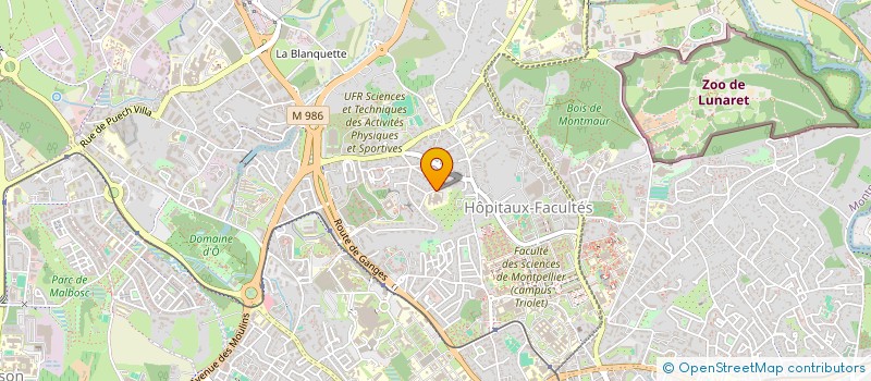 localisation de l'entreprise ASSOCIATION SPORTIVE DE L'ECOLE NATIONALE SUPERIEURE D'ARCHITECTURE DE MONTPELLIER à MONTPELLIER