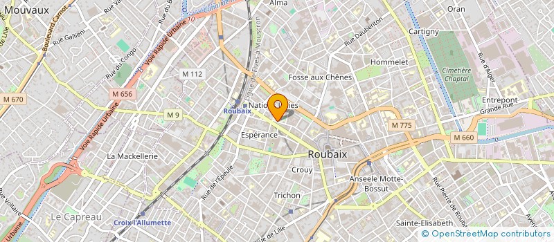 localisation de l'entreprise ASSOCIATION SPORTIVE DE L'ECOLE NATIONALE SUPERIEURE DES ARTS ET INDUSTRIES TEXTILES DE ROUBAIX  ROUBAIX