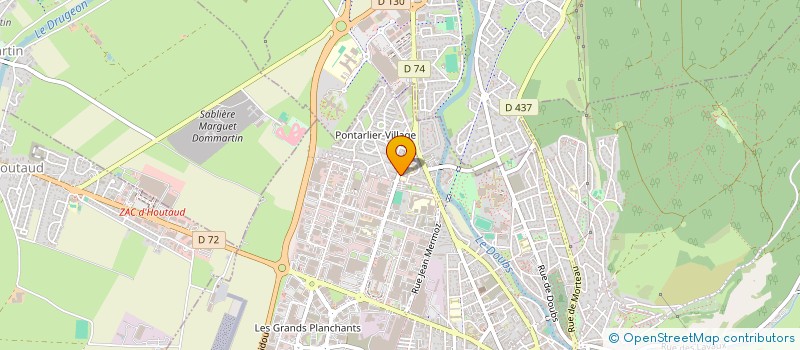 localisation de l'entreprise ASSOCIATION SPORTIVE DE L'ECOLE PRIMAIRE JOLIOT CURIE  PONTARLIER