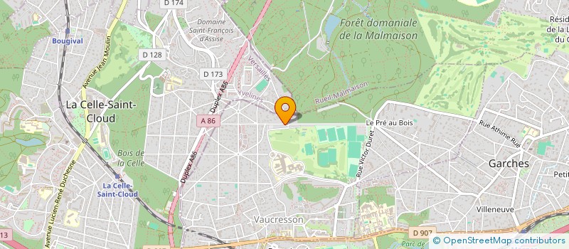 localisation de l'entreprise ASSOCIATION SPORTIVE DE L'ENSEMBLE SCOLAIRE POUR HANDICAPES MOTEURS DE VAUCRESSON à VAUCRESSON