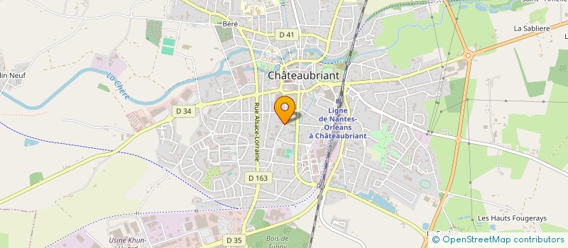 localisation de l'entreprise ASSOCIATION SPORTIVE DE L'INSTITUTION SAINT JOSEPH  CHATEAUBRIANT