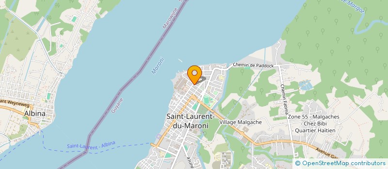 localisation de l'entreprise ASSOCIATION SPORTIVE DE L'OUEST à SAINT-LAURENT-DU-MARONI
