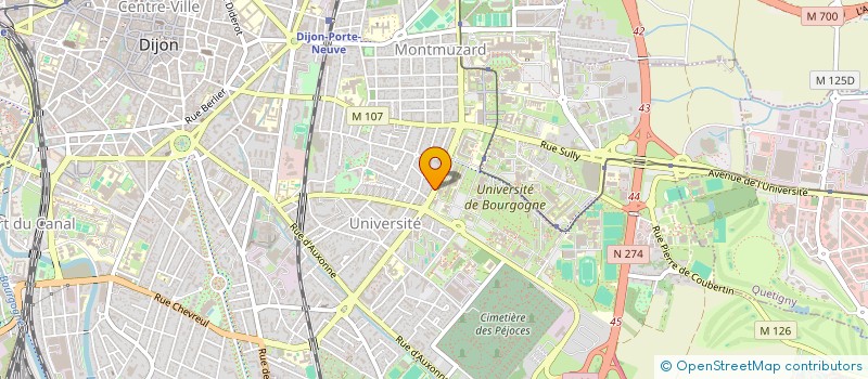 localisation de l'entreprise ASSOCIATION SPORTIVE DE L'UNIVERSITE DE BOURGOGNE à DIJON