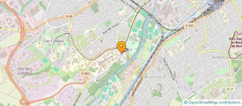 localisation de l'entreprise ASSOCIATION SPORTIVE DE L'UNIVERSITE DE HAUTE ALSACE  MULHOUSE