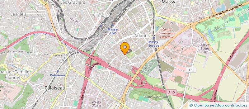 localisation de l'entreprise ASSOCIATION SPORTIVE DE LA CGEE ALSTHOM à MASSY