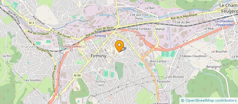 localisation de l'entreprise ASSOCIATION SPORTIVE DE LA CITE JACOB HOLTZER  FIRMINY