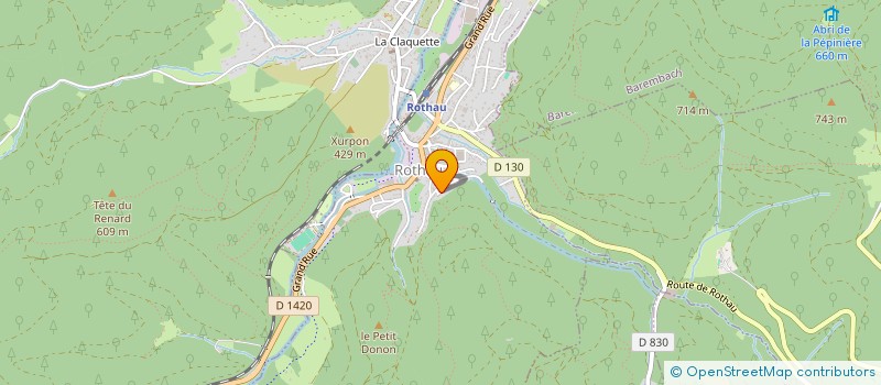 localisation de l'entreprise ASSOCIATION SPORTIVE DE LA CLAQUETTE  ROTHAU