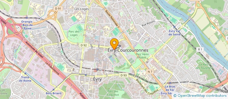 localisation de l'entreprise ASSOCIATION SPORTIVE DE LA POLICE DE L'ESSONNE  EVRY-COURCOURONNES