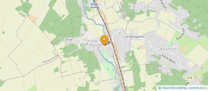 localisation de l'entreprise ASSOCIATION SPORTIVE DE PETANQUE D'AULNAY  AULNAY-SUR-MAULDRE