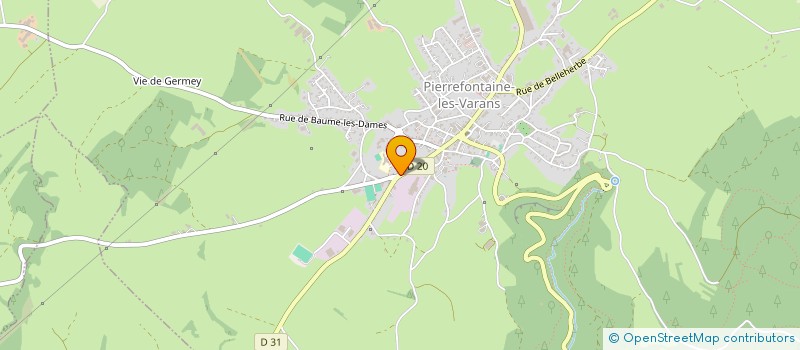 localisation de l'entreprise ASSOCIATION SPORTIVE DE PIERREFONTAINE  PIERREFONTAINE-LES-VARANS