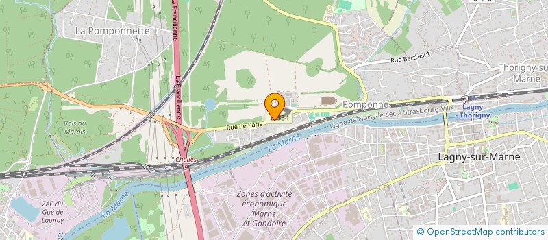 localisation de l'entreprise ASSOCIATION SPORTIVE DE POMPONNE  POMPONNE