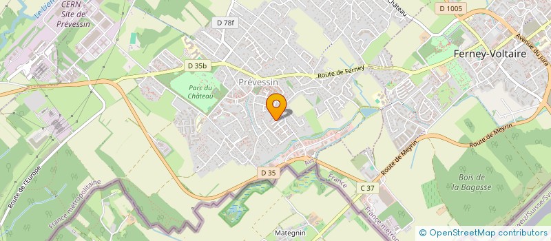 localisation de l'entreprise ASSOCIATION SPORTIVE DE PREVESSIN MOENS  PREVESSIN-MOENS