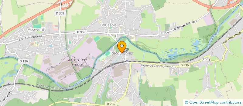 localisation de l'entreprise ASSOCIATION SPORTIVE DE RECQUIGNIES à RECQUIGNIES
