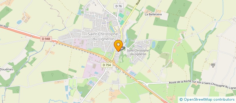 localisation de l'entreprise ASSOCIATION SPORTIVE DE SAINT CHRISTOPHE DU LIGNERON FOOTBALL  SAINT-CHRISTOPHE-DU-LIGNERON