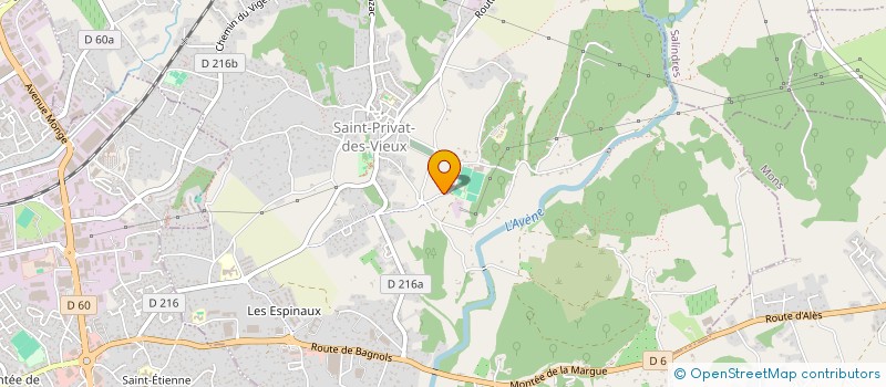 localisation de l'entreprise ASSOCIATION SPORTIVE DE SAINT PRIVAT DES VIEUX  SAINT-PRIVAT-DES-VIEUX