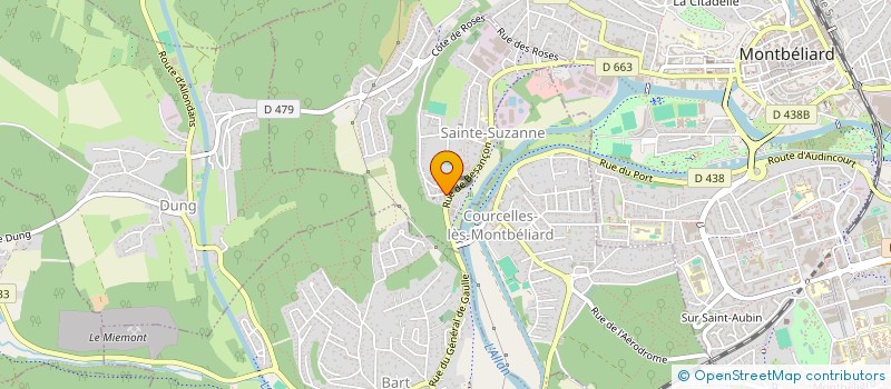 localisation de l'entreprise ASSOCIATION SPORTIVE DE SAINTE-SUZANNE (A.S.S.S. 25) à SAINTE-SUZANNE