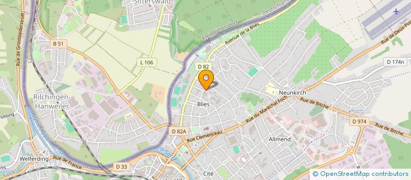 localisation de l'entreprise ASSOCIATION SPORTIVE DE SARREGUEMINES AIKIDO  SARREGUEMINES