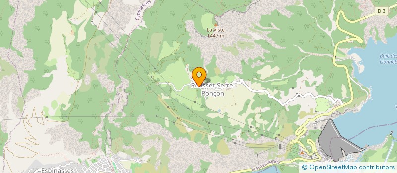 localisation de l'entreprise ASSOCIATION SPORTIVE DE SERRE PONCON  ROUSSET