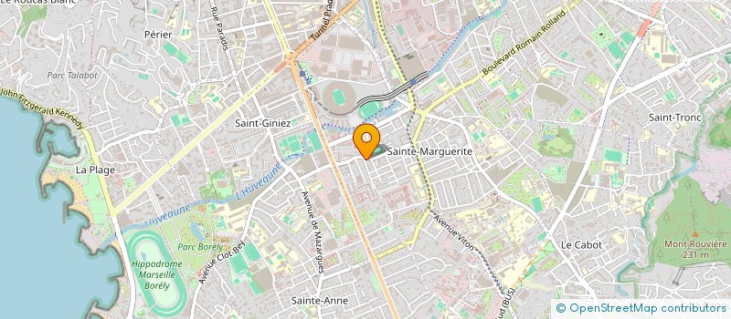localisation de l'entreprise ASSOCIATION SPORTIVE DE STE MARGUERITE à MARSEILLE
