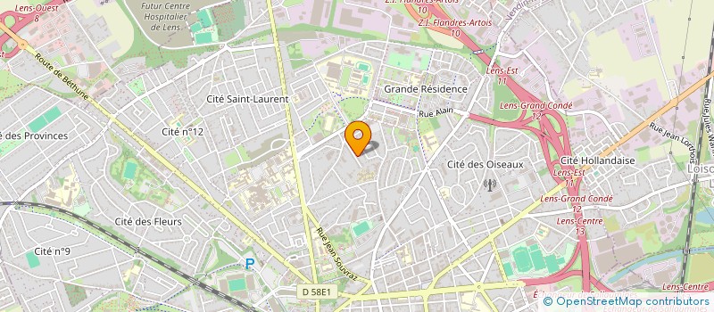 localisation de l'entreprise ASSOCIATION SPORTIVE DE TENNIS DE TABLE DE MERICOURT  LENS