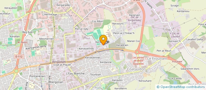 localisation de l'entreprise ASSOCIATION SPORTIVE DE TOURBIAN  GUIPAVAS