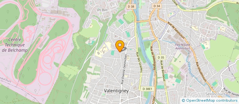 localisation de l'entreprise ASSOCIATION SPORTIVE DE VALENTIGNEY DE TENNIS DE TABLE  VALENTIGNEY