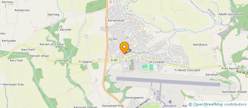 localisation de l'entreprise ASSOCIATION SPORTIVE DE VOLLEY BALL DE PLUGUFFAN  PLUGUFFAN